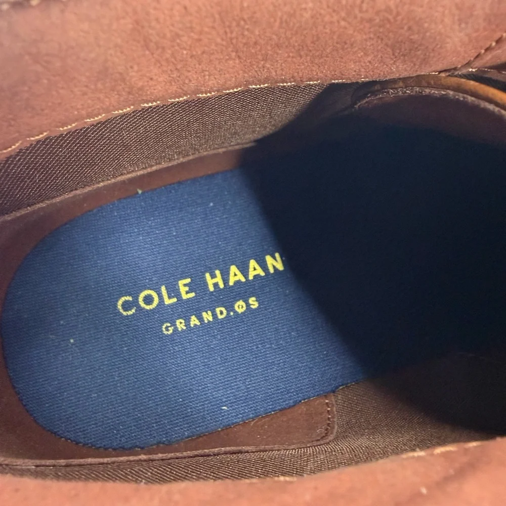 Cole Haan Men's‎ Grand Tour Leather Chukka Boot Woodbury-Ivory 13 lace up